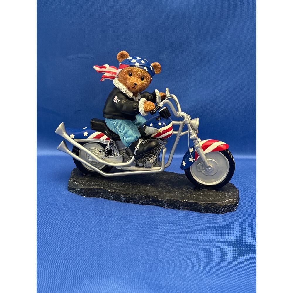 Vintage Bear To Be Wild Bear On A Motorcycle Faithful Fuzzies